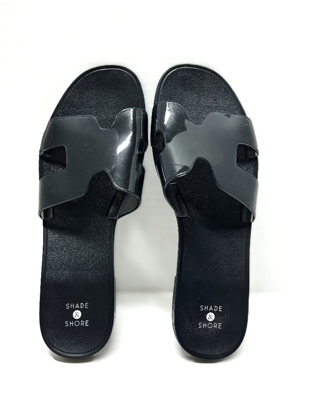 Shade and Shore black slip on sandals size 10